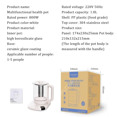 Hervidor Eléctrico 1,8L – Acero Inoxidable, Panel Táctil Inteligente