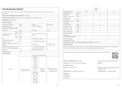 Klarstein Coachella 60 Getränkekühlschrank - 60 L Getränkekühler mit WLAN, Glastür, LED-Beleuchtung, 3-18 °C, 3 Metallablagen, Balanced Light, Energieeffizienz E, Schwarz