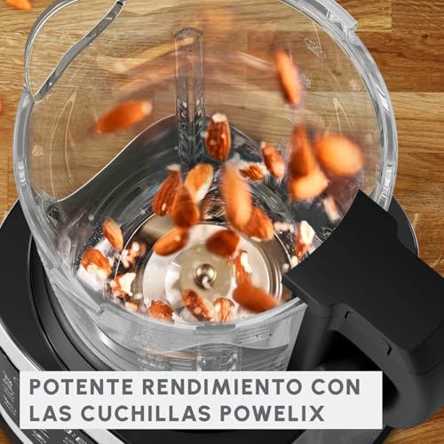 Moulinex PerfectMix Cook – Batidora de Vaso 1400W, 10 Programas Automáticos, Cuchillas Powelix Extraíbles, 2L, App Moulinex con +300 Recetas, LM83SD
