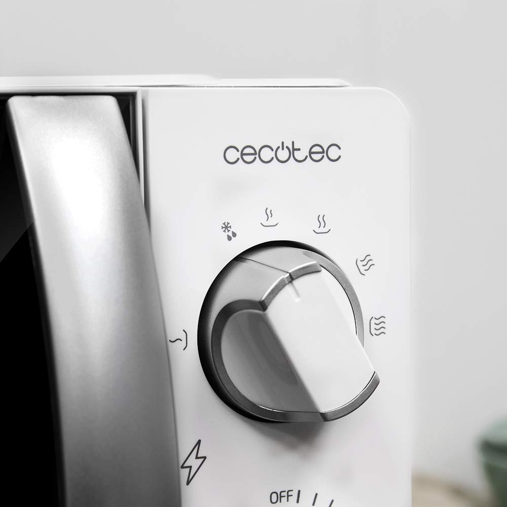 Cecotec ProClean 2010 Microondas – 20L, 700W, Tecnología 3DWave, 6 Niveles de Potencia y Función Descongelación