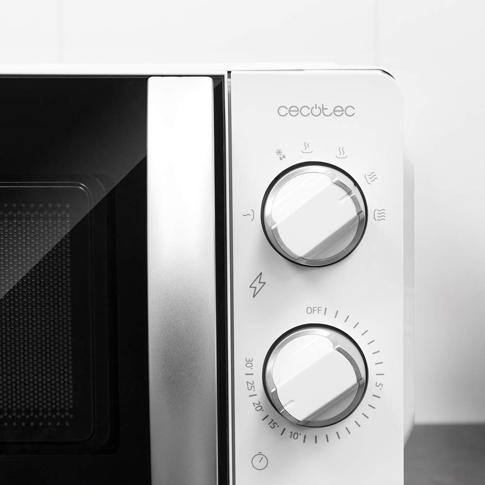 Cecotec ProClean 2010 Microondas – 20L, 700W, Tecnología 3DWave, 6 Niveles de Potencia y Función Descongelación