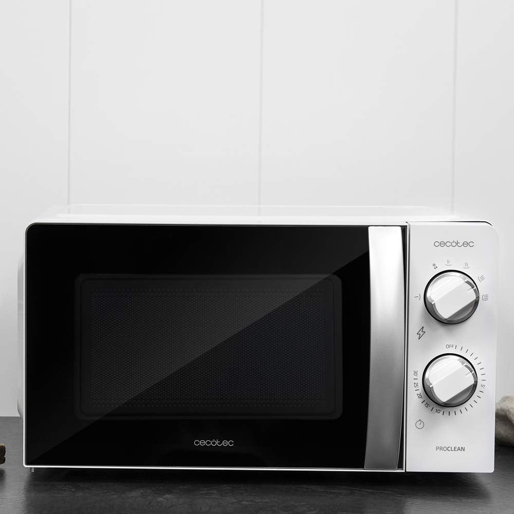 Cecotec ProClean 2010 Microondas – 20L, 700W, Tecnología 3DWave, 6 Niveles de Potencia y Función Descongelación