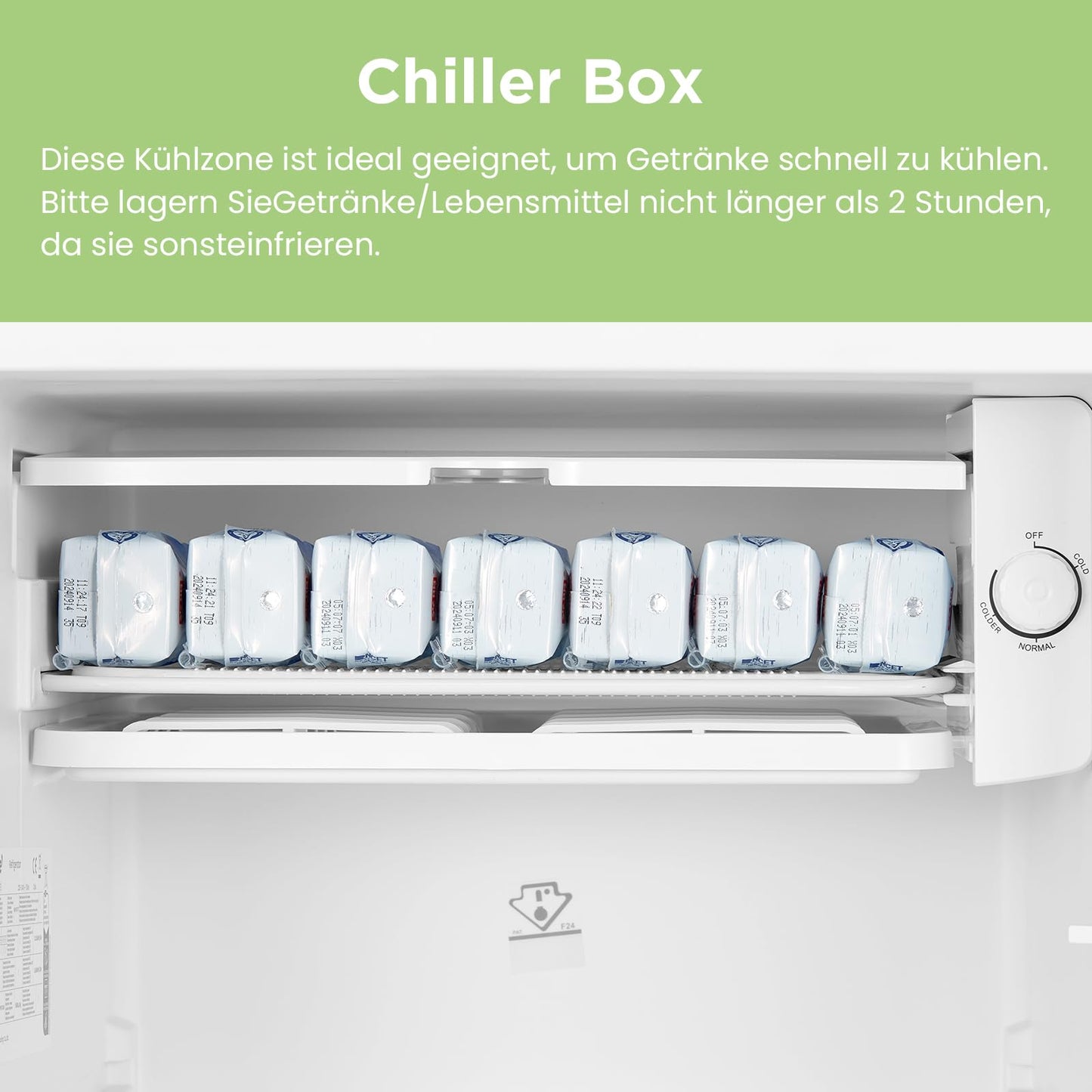 Comfee RCD93BL2EURT(E) Kühlschrank Klein, 93 Liter Retro Kühlschrank, Mini kühlschrank mit verstellbare Thermostat, LED-Licht, Schwarz