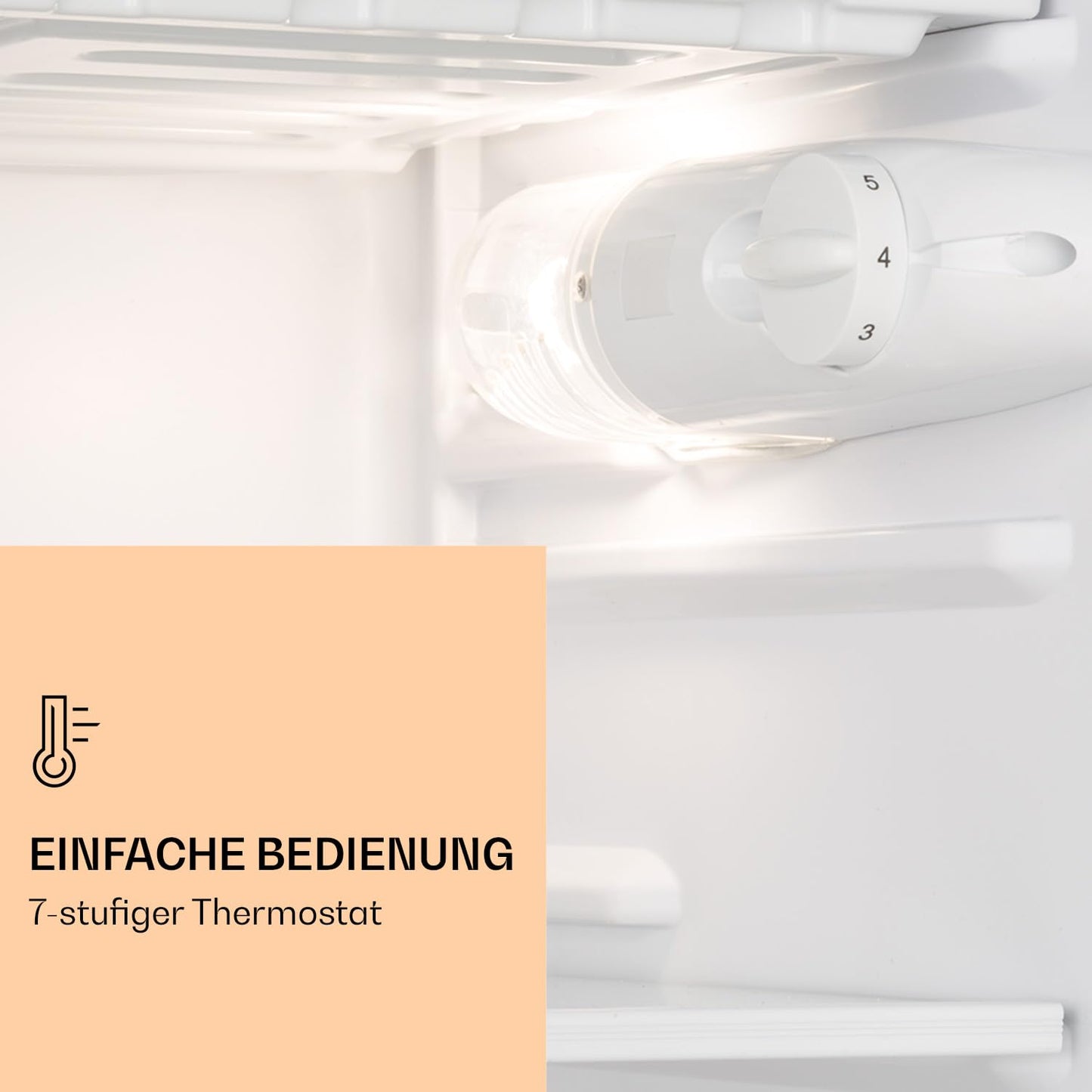 Klarstein Luminance Frost Kühl-Gefrier-Kombination - freistehender Kühlschrank, Glasfront, ca. 45 x 84 x 48,5 cm (BxHxT), 91 Liter Gesamtvolumen, schwarz