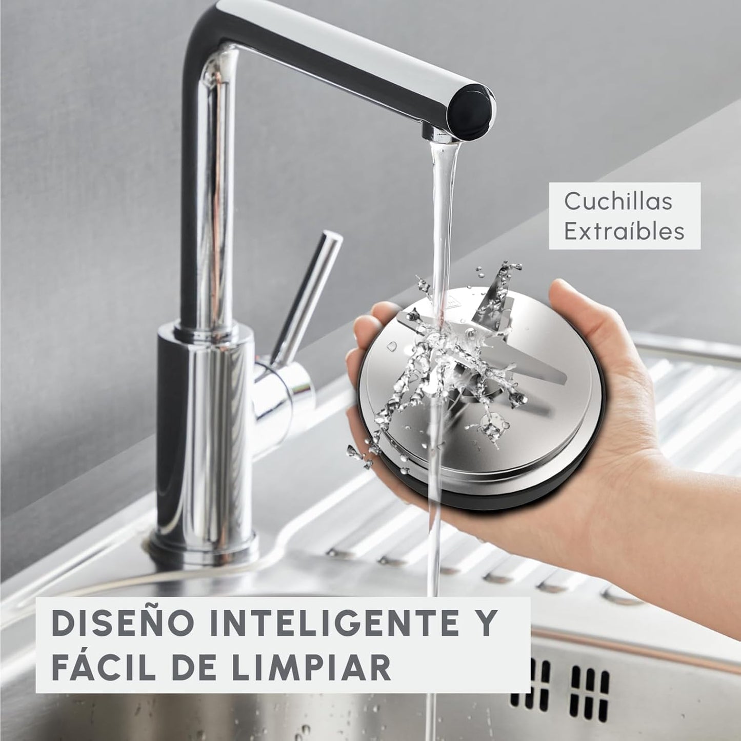 Moulinex PerfectMix Cook – Batidora de Vaso 1400W, 10 Programas Automáticos, Cuchillas Powelix Extraíbles, 2L, App Moulinex con +300 Recetas, LM83SD