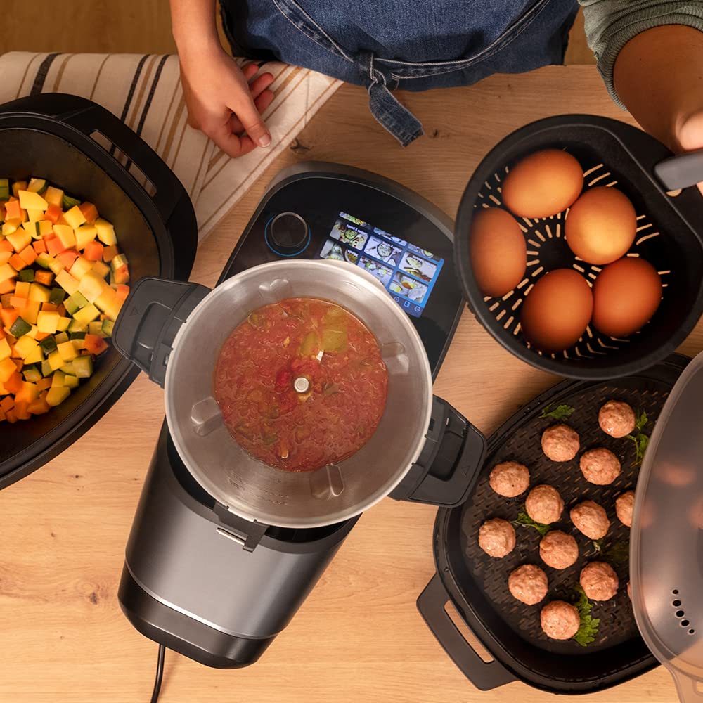 Cecotec Mambo Touch Robot de Cocina – 37 Funciones, 1600W, Pantalla Táctil, Recetario Integrado y Báscula (3.3L)