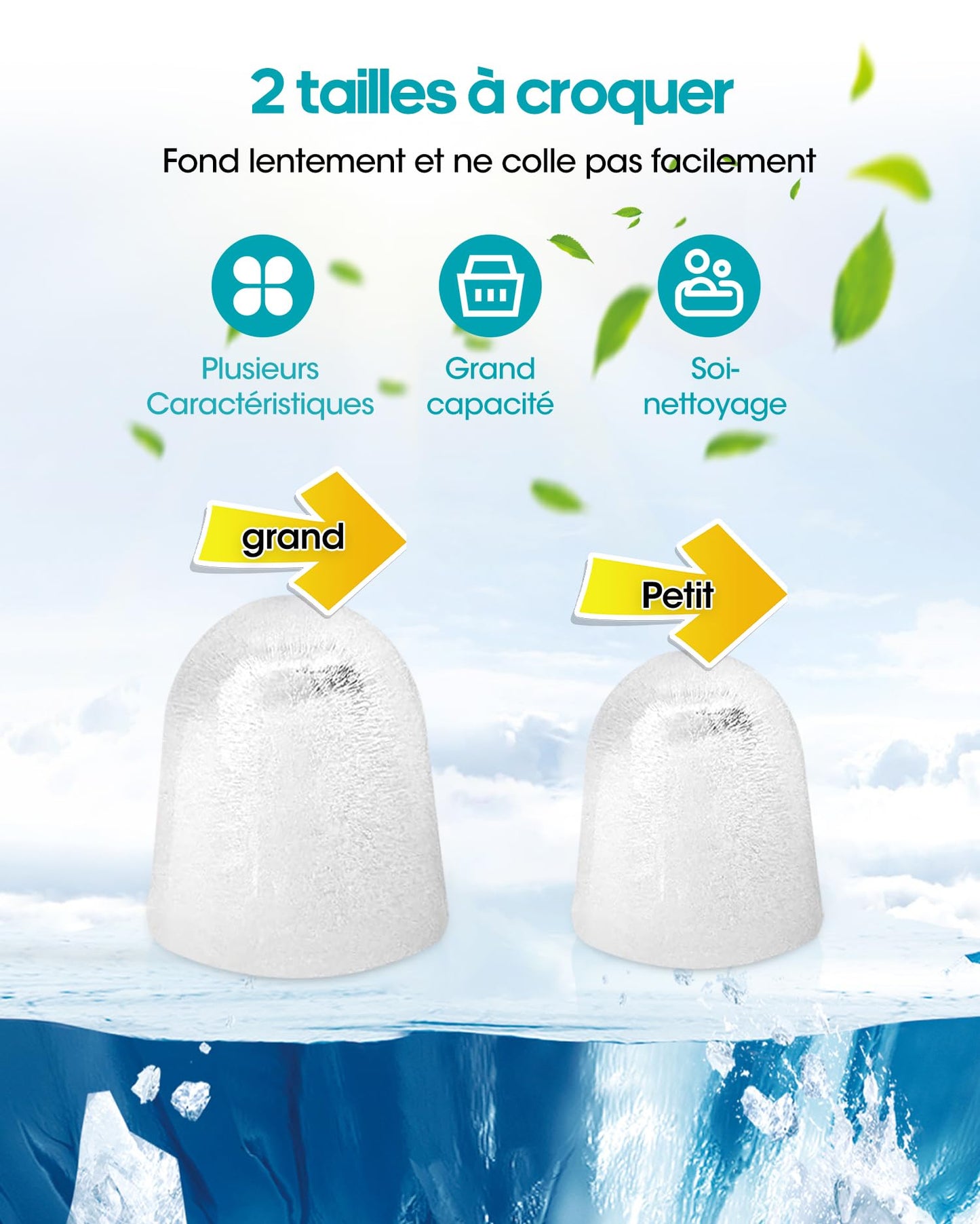 ZZLLKQ - Máquina de hielo inteligente, 2 tamaños de hielo, máquina Wi-Fi, control por aplicación, autolimpiante, máquina de hielo, 15 kg en 24 horas, 9 cubitos de hielo en 6-10 minutos, encimera paraa
