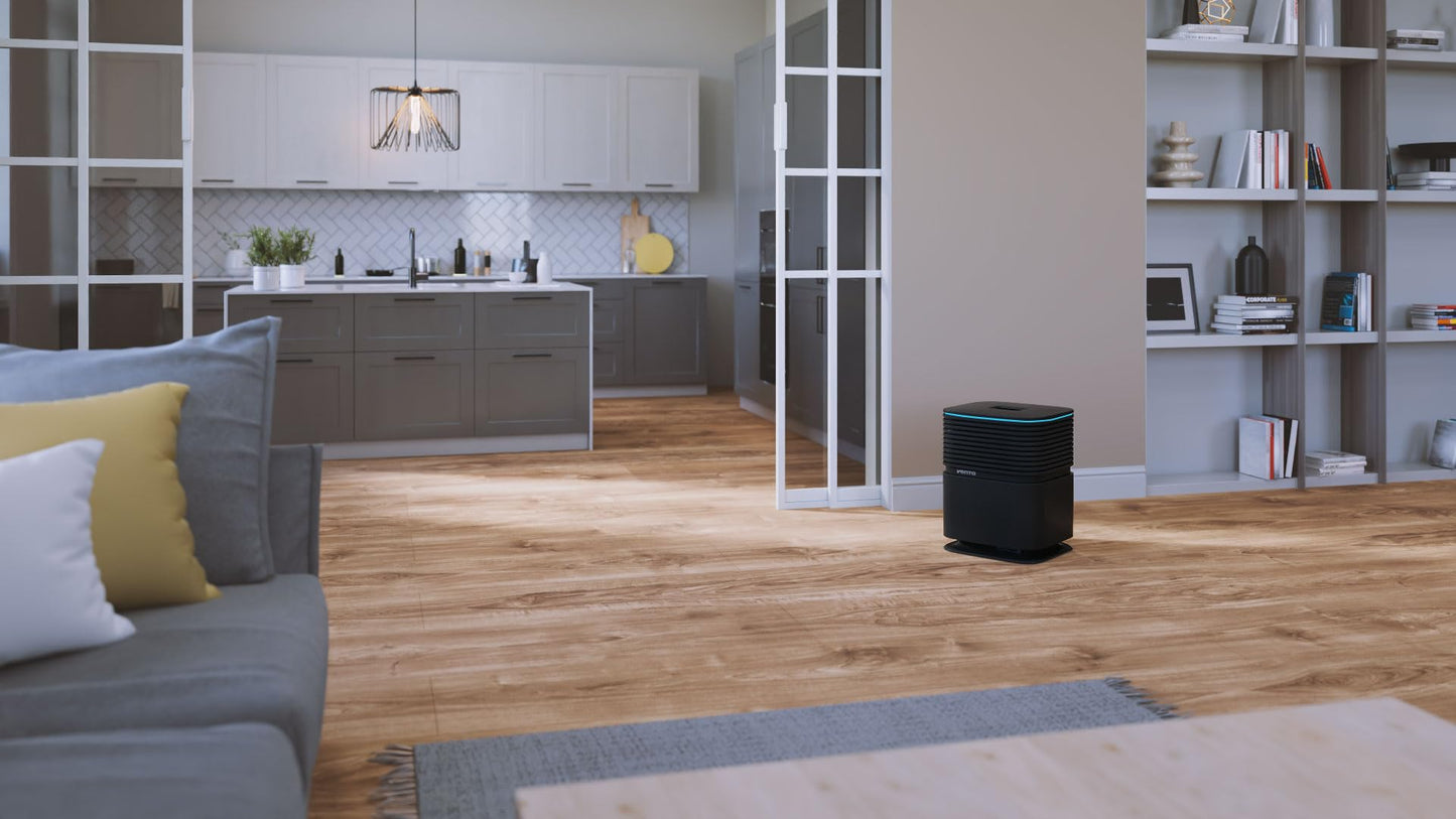 Venta Luftbefeuchter AH735, leise 24 dB(A), energieeffizient 5 Watt, hygienische Kaltverdunstung ohne Filter, 490 ml/h, 6 l-Tank, bis 70 m²/175 m³, App- und Sprachsteuerung