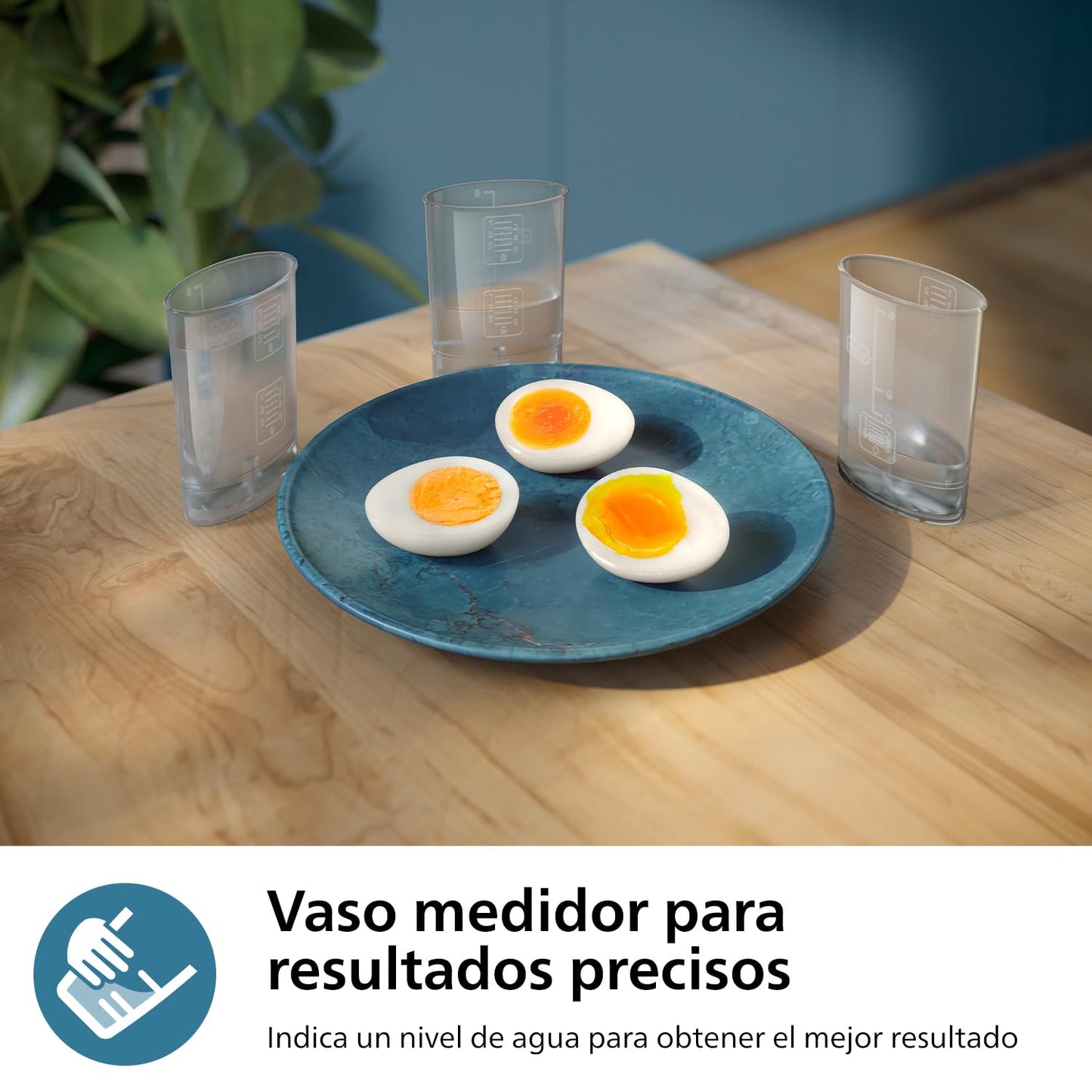 Philips HD9137/90 Cocedor de Huevos Eléctrico – 6 Huevos, 400W, Color Negro/Transparente