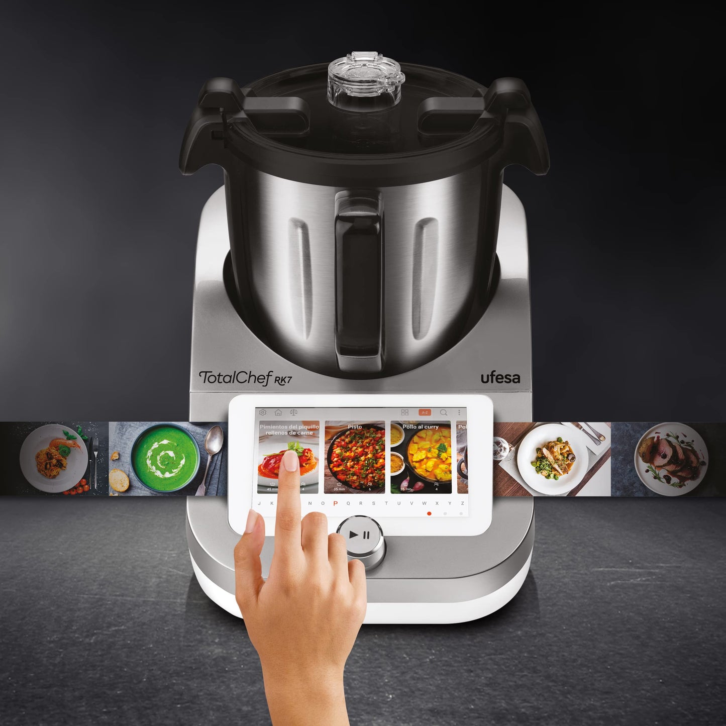Ufesa TotalChef RK7 – Robot de Cocina Inteligente 4.5L, 30 Funciones, WIFI, Pantalla 7