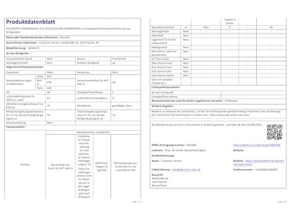 Klarstein Coachella 60 Getränkekühlschrank - 60 L Getränkekühler mit WLAN, Glastür, LED-Beleuchtung, 3-18 °C, 3 Metallablagen, Balanced Light, Energieeffizienz E, Schwarz