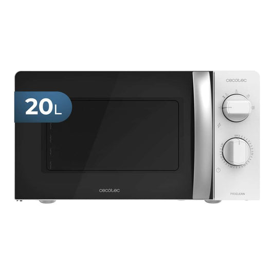Cecotec ProClean 2010 Microondas – 20L, 700W, Tecnología 3DWave, 6 Niveles de Potencia y Función Descongelación