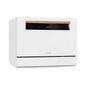 Klarstein Lagoona Mini-Geschirrspüler freistehend, Leistung: 1380 Watt, 6 Standardgedecke, Wasserverbrauch: 6,5 L 7 Programme plus Extra-Trocknung, 49 dB, schwarzes Touch-Bedienfeld, weiß