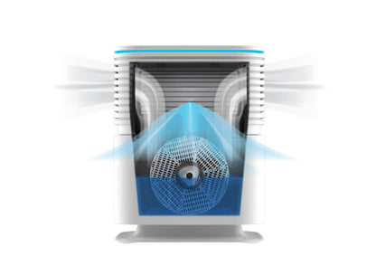 Venta Luftbefeuchter AH735, leise 24 dB(A), energieeffizient 5 Watt, hygienische Kaltverdunstung ohne Filter, 490 ml/h, 6 l-Tank, bis 70 m²/175 m³, App- und Sprachsteuerung