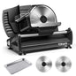 200Watt Elektrischer Allesschneider Edelstahl - Verstellbare Küchenmaschine 0 bis 15mm - 2 Klingen - Wurstschneidemaschine - Brotschneidemaschine, Schinkenschneider, Elektrisches Messer Fleisch & Käse
