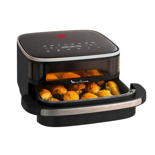 Moulinex Easy Fry XL Surface Freidora de Aire – 2200W, Doble Resistencia, 10 Programas y Ventana (AL4018)