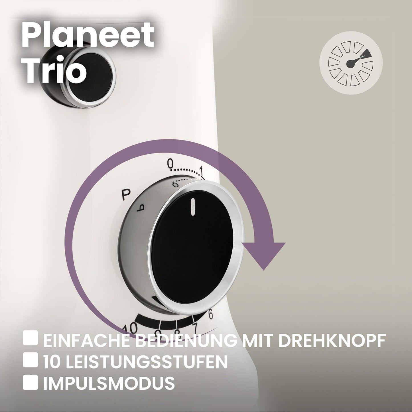 ZEEGMA PLANEET TRIO Planetenroboter, 1500 W, Multifunktionale Küchenmaschine mit 3 Schüsseln 4 l, 4,5 l und 5,2 l, 10 Betriebsgeschwindigkeiten, Mixer mit Haken, Schneebesen, Deckel mit Messgerät