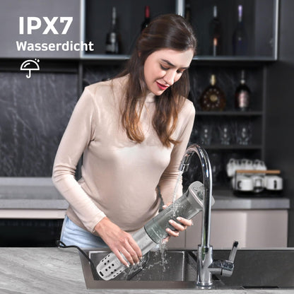 KitchenBoss Sous Vide Stick WiFi：Sous Vide Garer App-Steuerung Sous Vide Stab WLAN Präzisionskocher TFT Touch Display 1100W Zirkulation 40℃-90℃ Ultra-leise IPX7 Wasserdicht