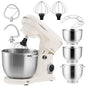ZEEGMA PLANEET TRIO Planetenroboter, 1500 W, Multifunktionale Küchenmaschine mit 3 Schüsseln 4 l, 4,5 l und 5,2 l, 10 Betriebsgeschwindigkeiten, Mixer mit Haken, Schneebesen, Deckel mit Messgerät