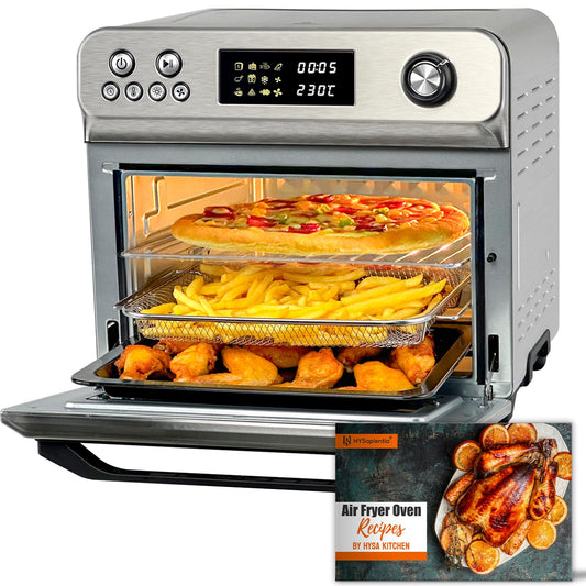 HYSapientia® Horno Freidora de Aire 24L – 1800W, 10 Programas, 8 Accesorios